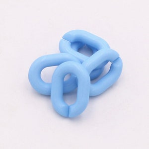50pcs Acrylic Chain Links 15x20mm Plastic Links Open Links Matte Necklace Chain Links  (ZKPJ149)