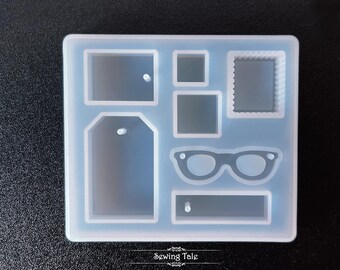 Juego de moldes de silicona para resina epoxi, para hacer joyas, aretes y pendientes (DJ_M_187)
