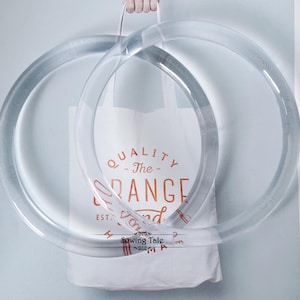A pair of Acrylic Round Purse Handles Resin Handbag Handles (ST_L_1205_CE)