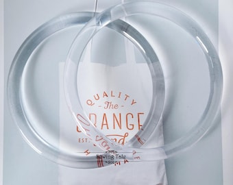 Un par de asas redondas de acrílico para bolsos de resina (ST_L_1205_CE)