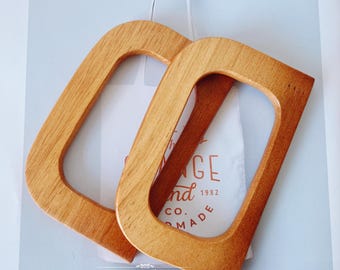 A pair of Wood Purse Handles Handbag Handles Handbag Hardware Handle for Purse Making (ST_BL_059)