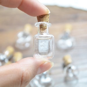 2 Pieces Clear Glass Ball Bottles Pendant Charms Vials Wish Bottles Clear Glass Globe  DIY Pendant Charm Supplies  (BLP056)