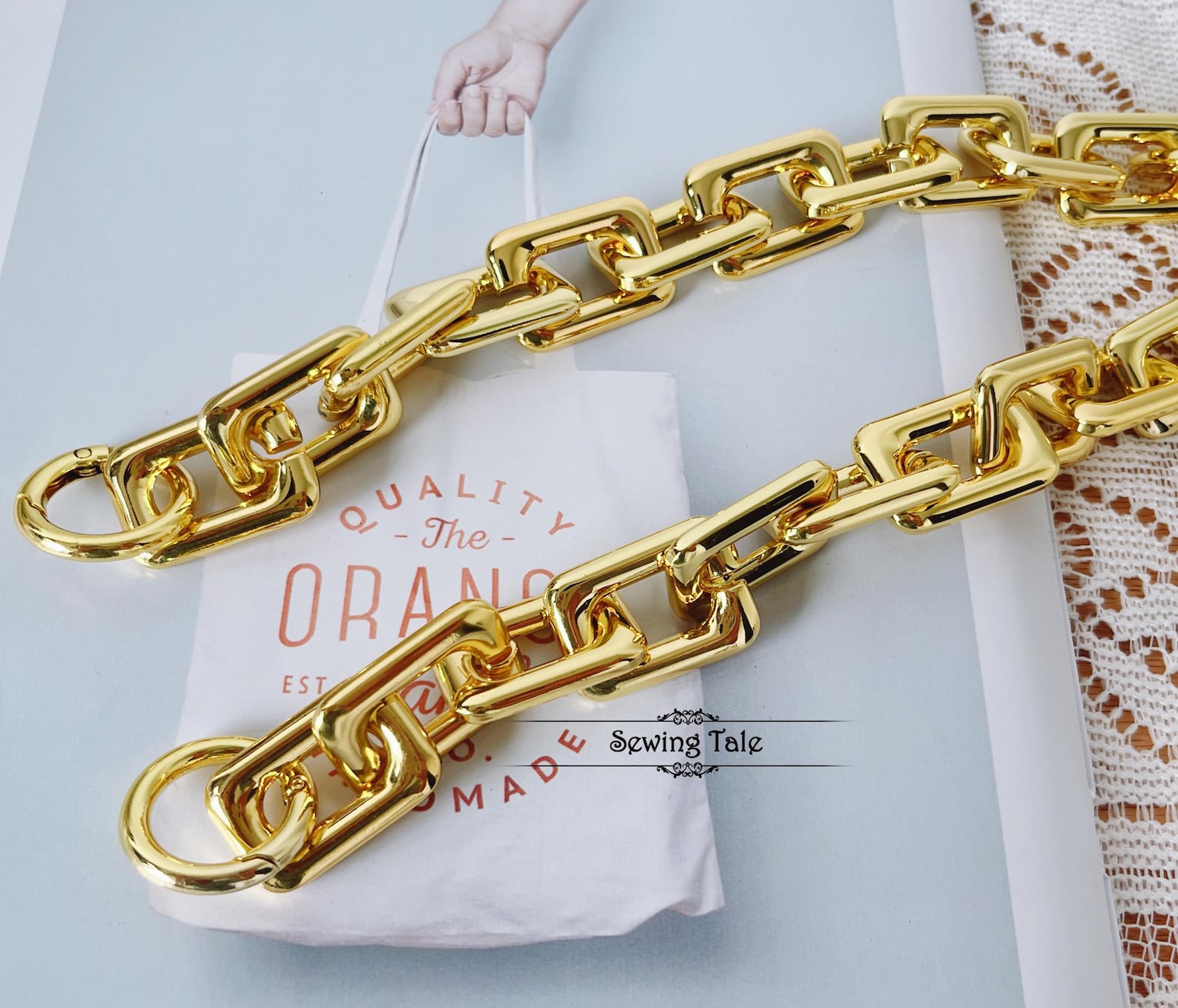 1 Piece 52cm Long Heavy Metal Purse Chain Chunky Chain Replacement ...