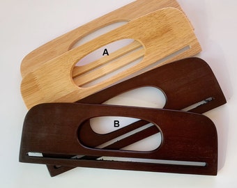 A pair of Wood Purse Handles 29cm Handbag Handles Handbag Hardware Handle for Purse Making (ST_BL_039)