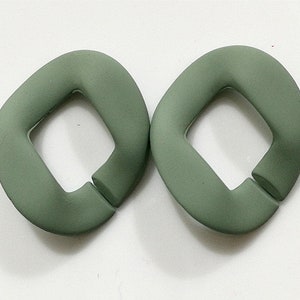50pcs Acrylic Chain Links Open Link Size 40x34mm Plastic Chain Links Chunky Chain Links Twist Links Oval Links (ZKPJ172_5)