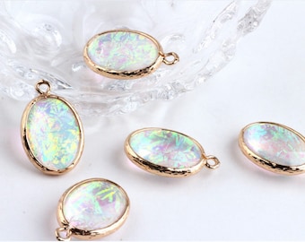 10pcs 15x23mm Shell Oval Charm Pendant Earring Charms Unique Pendants Jewelry Supplies (DJ_P_035)