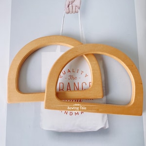 A pair of Wood Purse Handles 12cm Round Handbag Handles Handbag Hardware Handle for Purse Making (ST_BL_029)