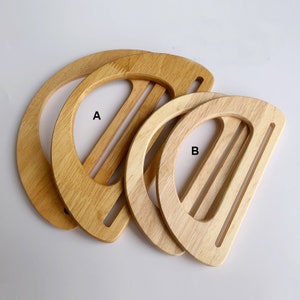 A pair of Wood Purse Handles Handbag Handles Handbag Hardware Handle for Purse Making (ST_BL_036)