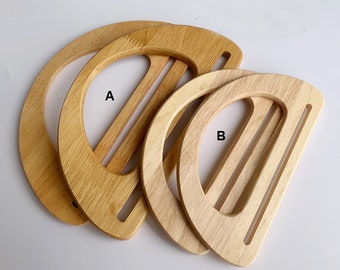Une paire de poignées de sac à main en bois Poignées de sac à main Poignée de quincaillerie de sac à main pour la fabrication de sac à main (ST_BL_036)