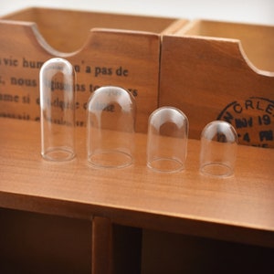 5 Pieces Clear Glass Tube Bottles Pendant Charms Vials Wish Bottles Clear Glass Globe  DIY Pendant Charm Supplies  (BLP004)