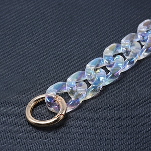 25pcs Translucent Acrylic Chain Oval Links 30x20mm Plastic Curb Chain Link Plastic Open Links Necklace Chain Links  (ZKPJ071)