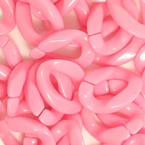 100pcs Acrylic Chain Links Open Link Size 23mmx17mm Plastic Chain Links Chunky Chain Links Twist Links Oval Links (ZKPJ003)