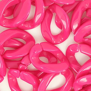 100pcs Acrylic Chain Links Open Link Size 23mmx17mm Plastic Chain Links Chunky Chain Links Twist Links Oval Links (ZKPJ002)
