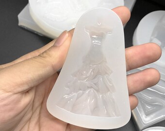 Dress Silicone Mold Resin Silicone Mould Jewelry Making Epoxy Resin Molds Jewelry Earring Resin Mold (DJ_M_051)