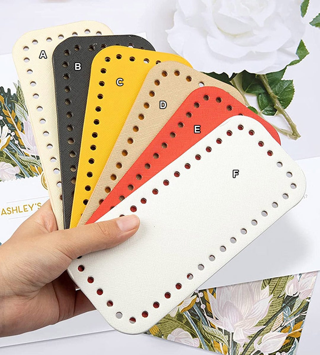 Rectangle Crochet Bag Bottom Shaper With Holes Insert Base for Tote