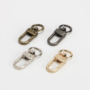 2pcs Lobster Clasps Flat Split Ring for DIY Chain Jewelry Making Supplies Gold Silver Gunmetal Bronze Hardware (BBPJ_017)