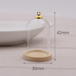 1 Piece Clear Glass Tube Bottles Pendant Charms Vials Wish Bottles Clear Glass Globe  DIY Pendant Charm Supplies  (BLP007)