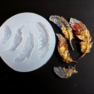 Feather Silicone Mold Resin Silicone Mould Jewelry Making Epoxy Resin Molds Jewelry Earring Resin Mold (DJ_M_292)