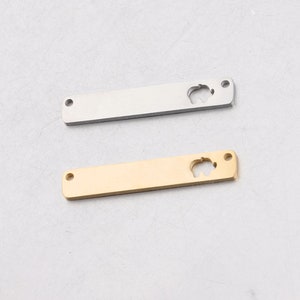 10Pcs Stainless Steel Blank Bar 6x35mm Stainless Steel Bar Stick Pendant Charm Stainless Steel Bar Neckace Blanks Engraving  (HYJ-MB-037)