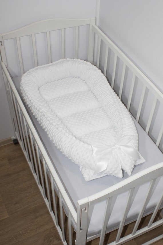 Minky Baby Nest White Dock a Tot Baby Cocoon White Baby Bed Etsy