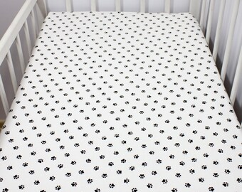 paw print crib sheets