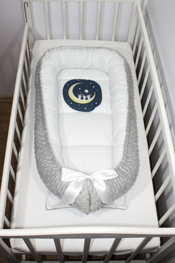grey baby bed