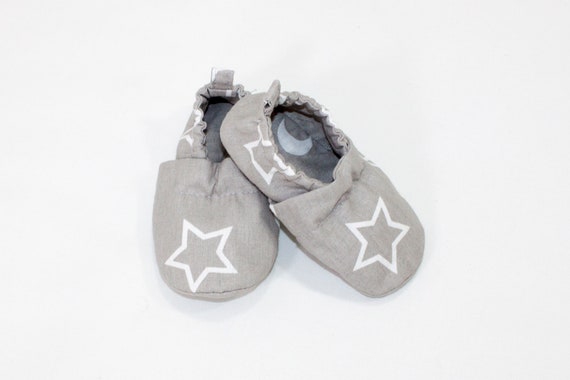 gray baby moccasins