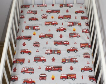 fire truck crib set