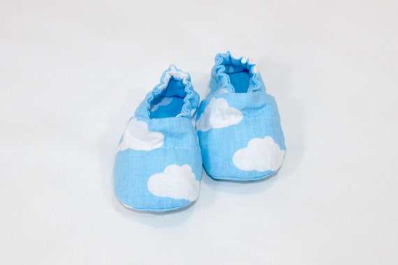 Baby shoes clouds Crib shoes Cotton 