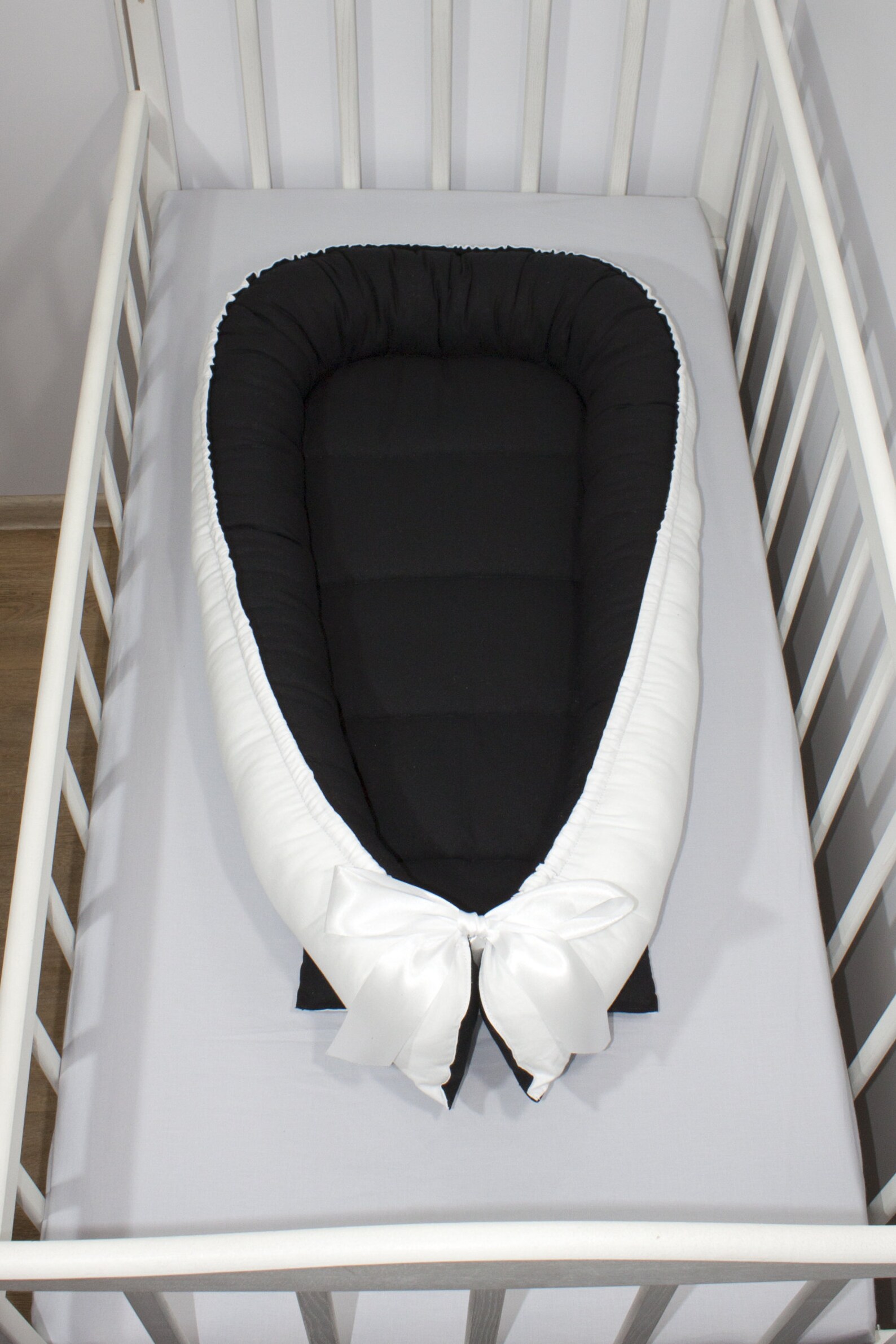 Baby Bed Black and White Monochrome Babynest Baby Nest White Etsy