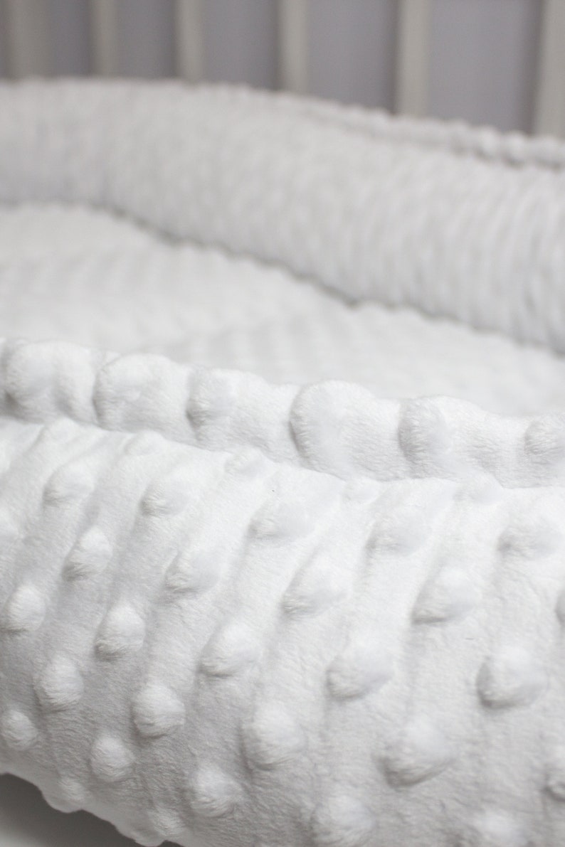 Minky Baby Nest White Dock a Tot Baby Cocoon White Baby Bed Etsy