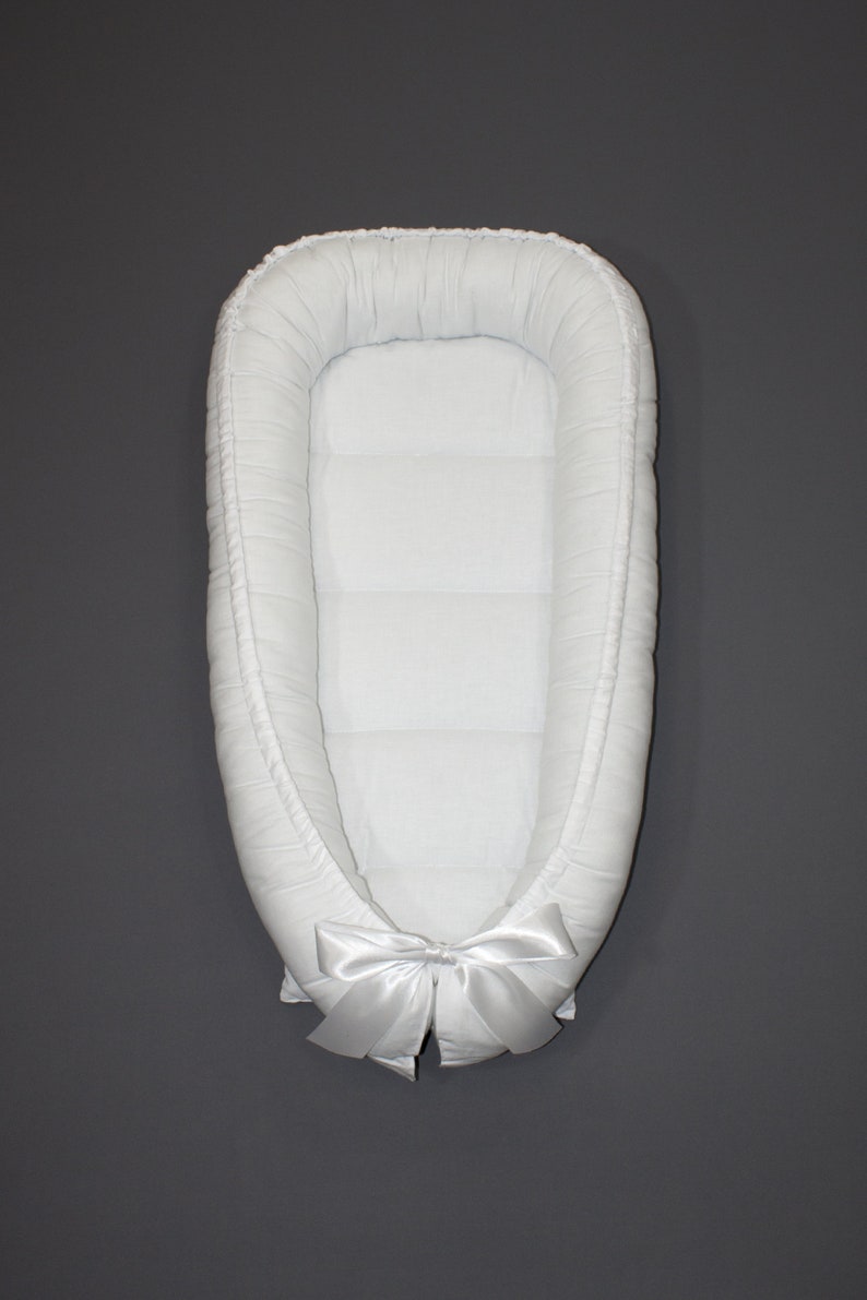 READY TO SHIP White baby nest bed Textile baby bed White baby Etsy
