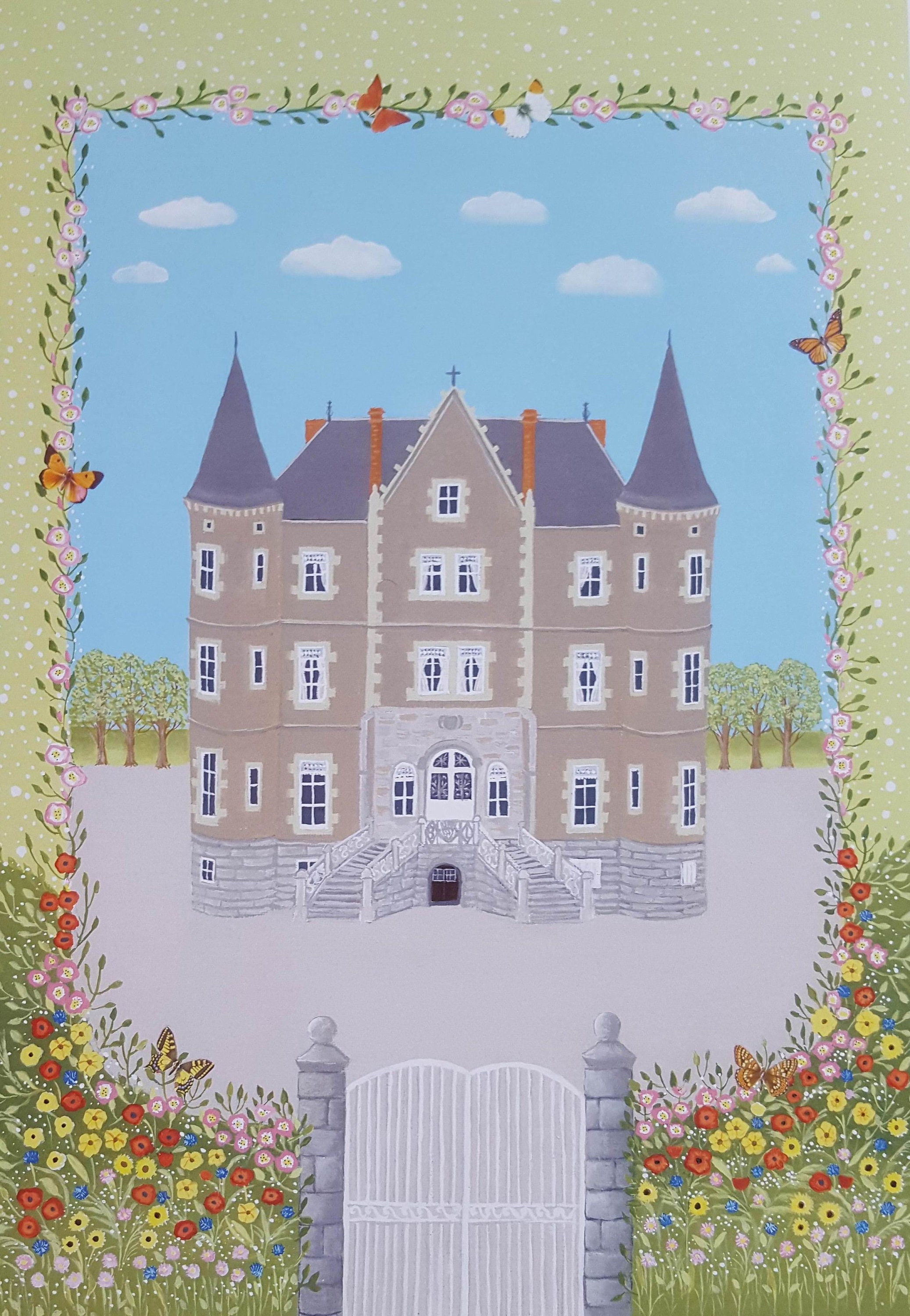 Print Folk Art chateau De La Motte Husson' Etsy UK