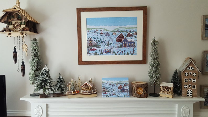 Folk Art Home in time for tea Print