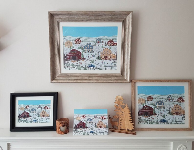 Folk Art Home in time for tea Print