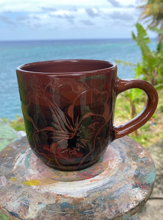 Handmade Pottery Jamaica Mug. Pottery Mug Pottery Mug - Etsy