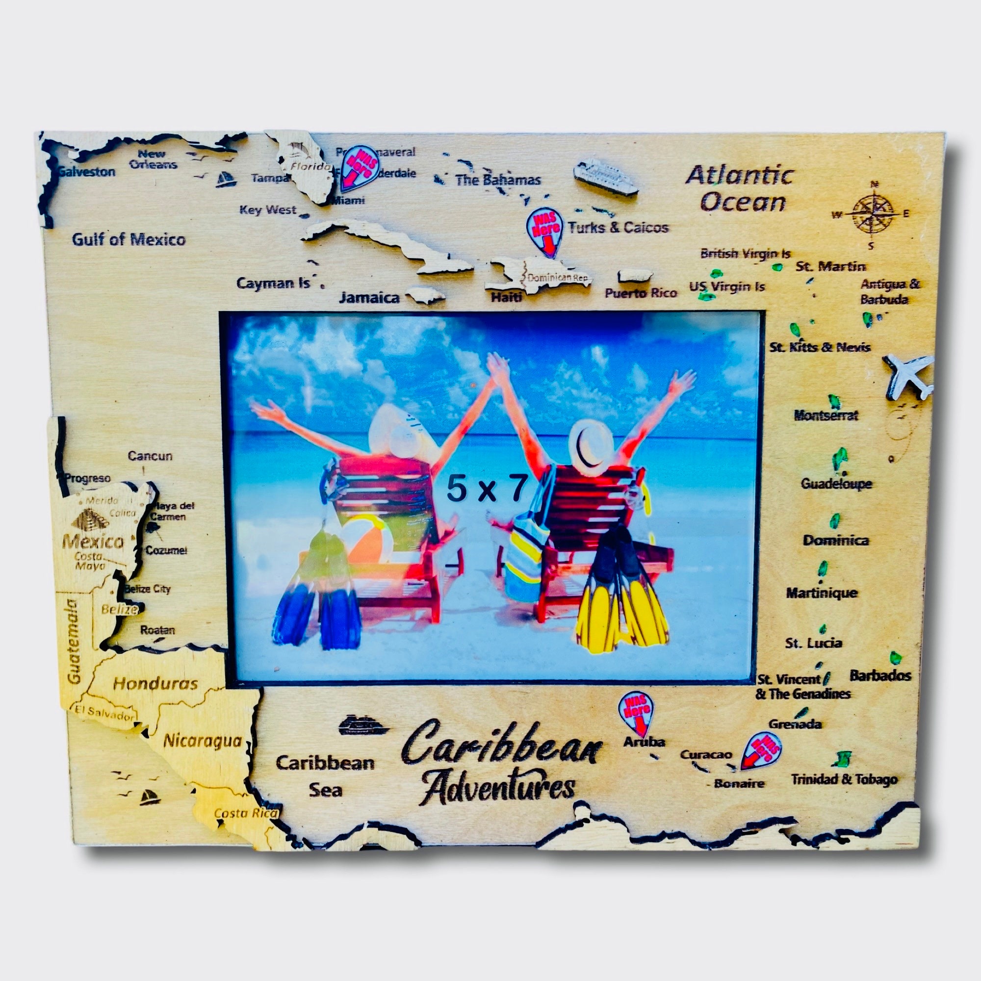 Souvenir Photo Framewooden Framecaribbean Souvenircaribbean Etsy