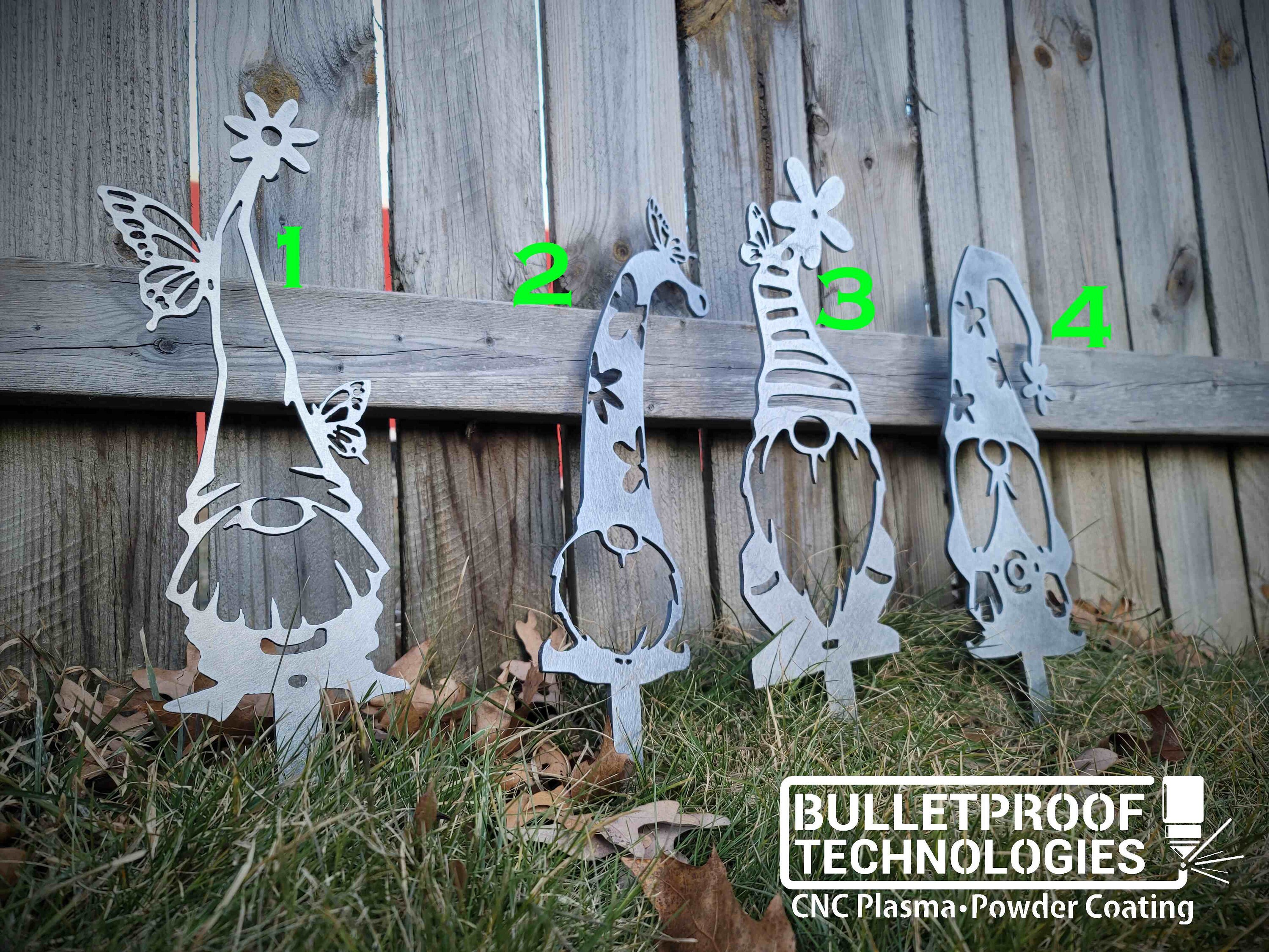 Gnome Flower Bed Art Garden Gnomes Metal Yard Art Etsy