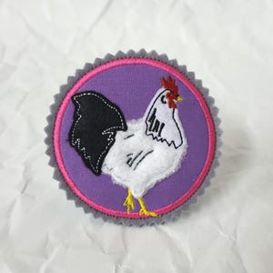 Hahn Huhn Küken Bauernhof Patch - viele Farben