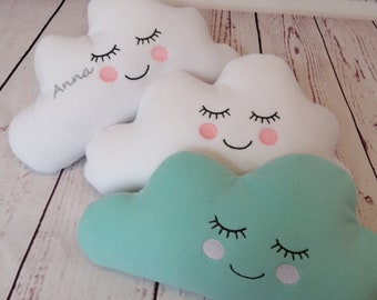 Wolkenkissen Sleepy Kuschelkissen viele Farben Wolke Kissen weich flauschig mit Namen