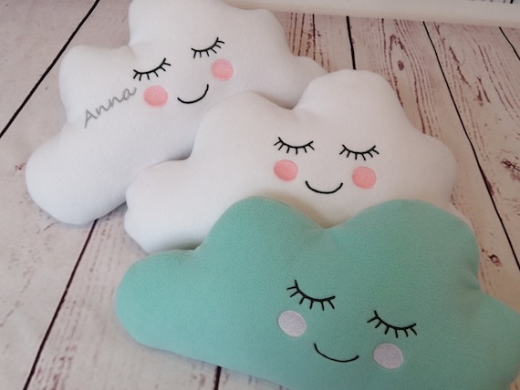 Wolkenkissen Sleepy Kuschelkissen viele Farben Wolke Kissen weich flauschig mit Namen