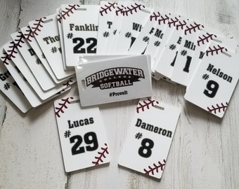 Personalized Bag Tags-  Customizable for any bag, briefcase, or luggage!  Perfect for your sports team, business team, or just yourself!