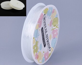10 m / 1 roll nylon strap 0.8 & 0.6 mm transparent elastic // elastic band for jewelry extra tear-resistant