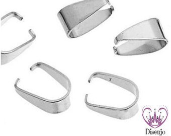Anelli per collana in ACCIAIO INOX 9 x 4 mm // Confezione da 20/50/200 pezzi // Particolarmente facili da usare: aggancia, piega, fatto :-) L