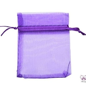10x jewelry bags 7 x 9 cm PURPLE organza / gift bags organza bags