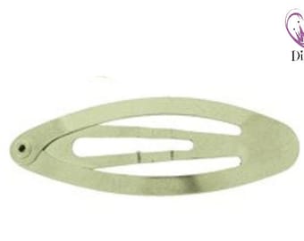 4/ 8x Clip Haarspangen 50mm oval