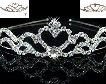 Diadem Princess Model 1 - 3 to choose from / Wedding bridal hairstyle Perfect Wedding silver with rhinestones crystal clear
