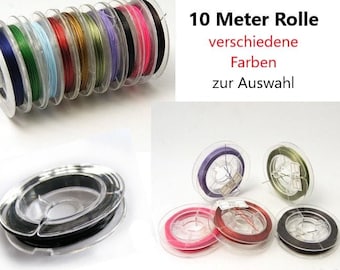 10m Schmuckdraht 0,45mm Kupferdraht Basteldraht (0,26 EUR/m) // VERSCHIEDENE FARBEN // 1 Rolle = 10m /Spule Draht Farbdraht Kupfer farbig