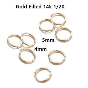 GOLD FILLED Biegeringe offen 14K 1/20 Juwelierqualität / Durchmesser: 4mm oder 5mm  x 0,8 mm