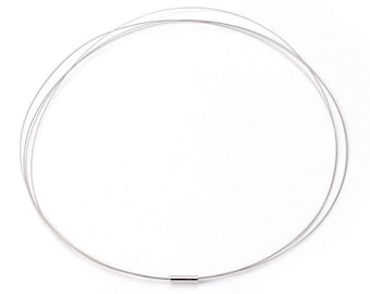 5x Necklace 45 cm Magnetic Clasp MULTISTRANG / Interchangeable Necklace with multiple strands of steel silk